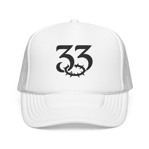 Embroidered Foam Trucker Hat, "33" Logo
