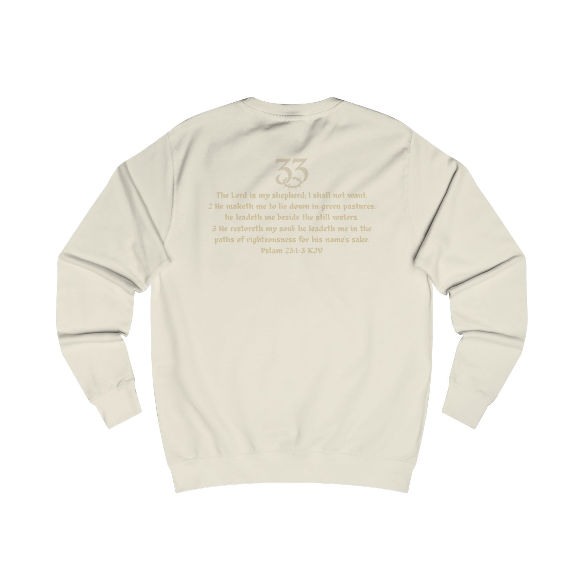 Unisex Sweatshirt, "33", Psalm 23:1-3
