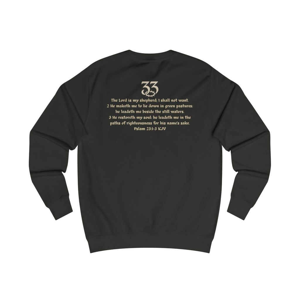 Unisex Sweatshirt, "33", Psalm 23:1-3