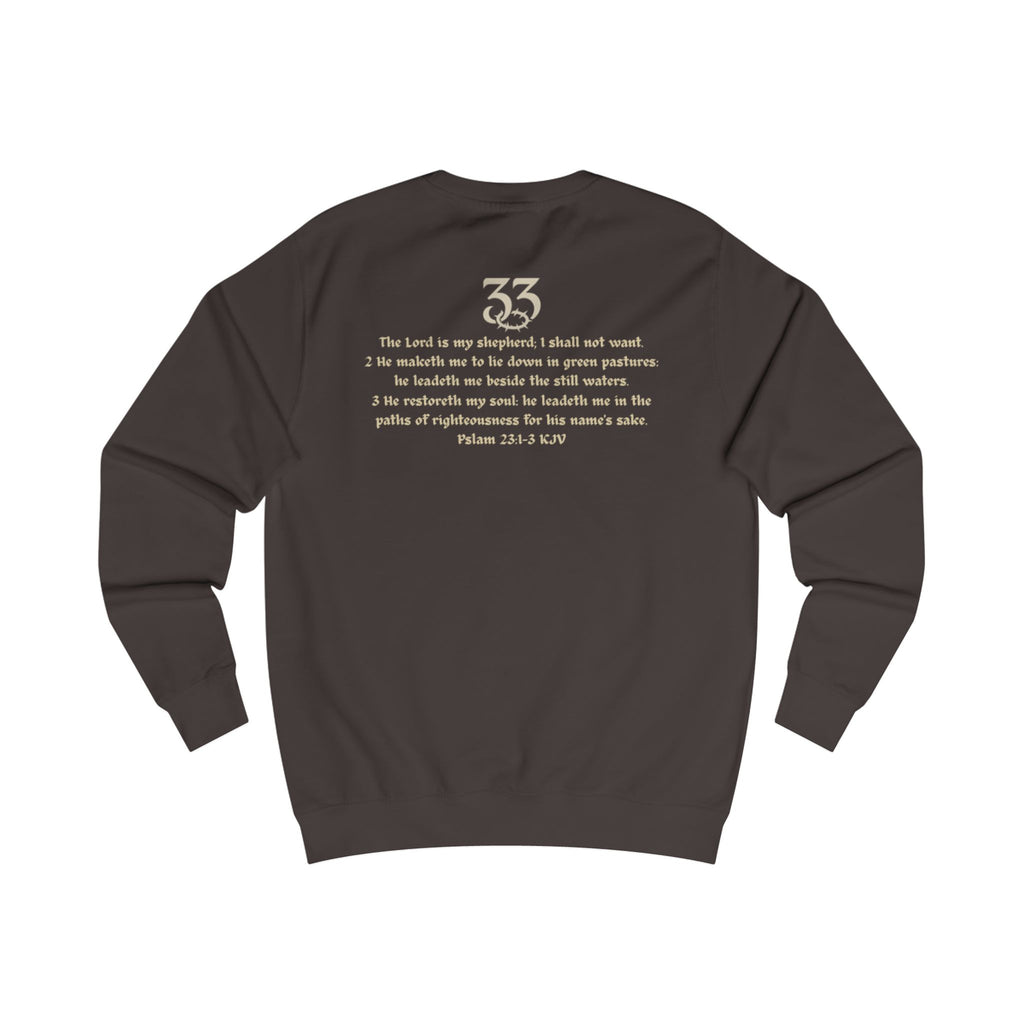 Unisex Sweatshirt, "33", Psalm 23:1-3