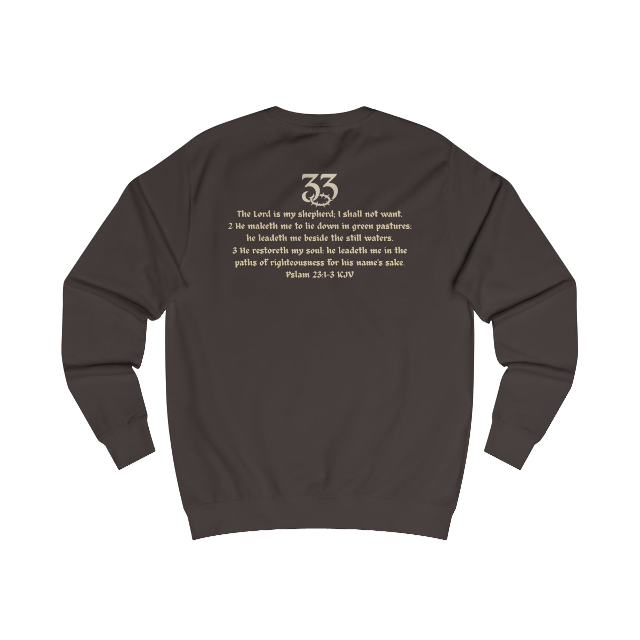 Unisex Sweatshirt, "33", Psalm 23:1-3