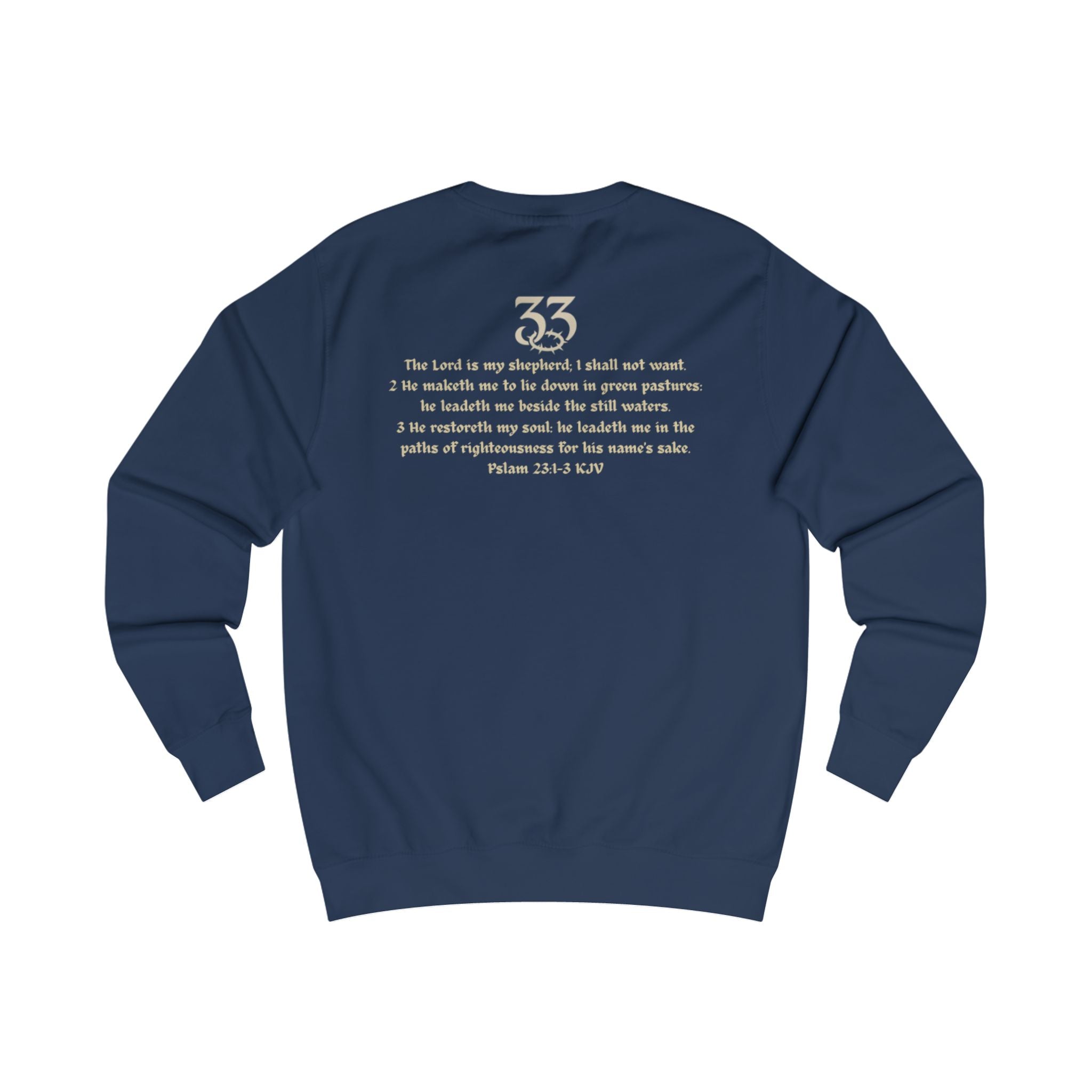 Unisex Sweatshirt, "33", Psalm 23:1-3
