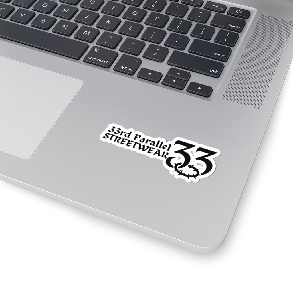 33rd Parallel Banner Stickers, 2", 3", 4"