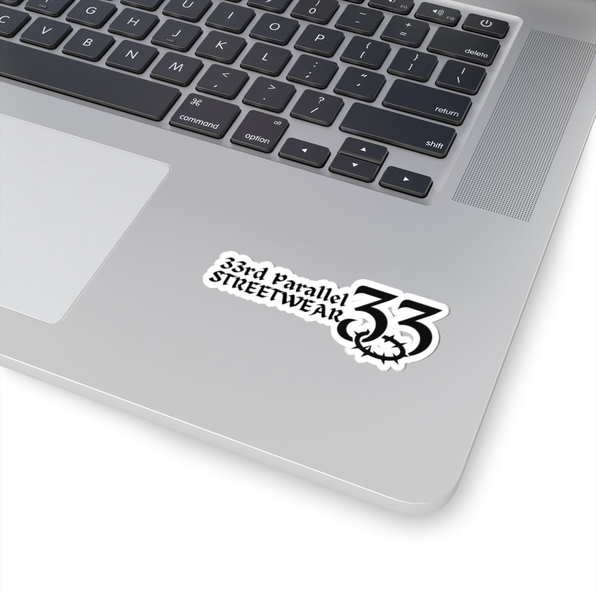 33rd Parallel Banner Stickers, 2", 3", 4"