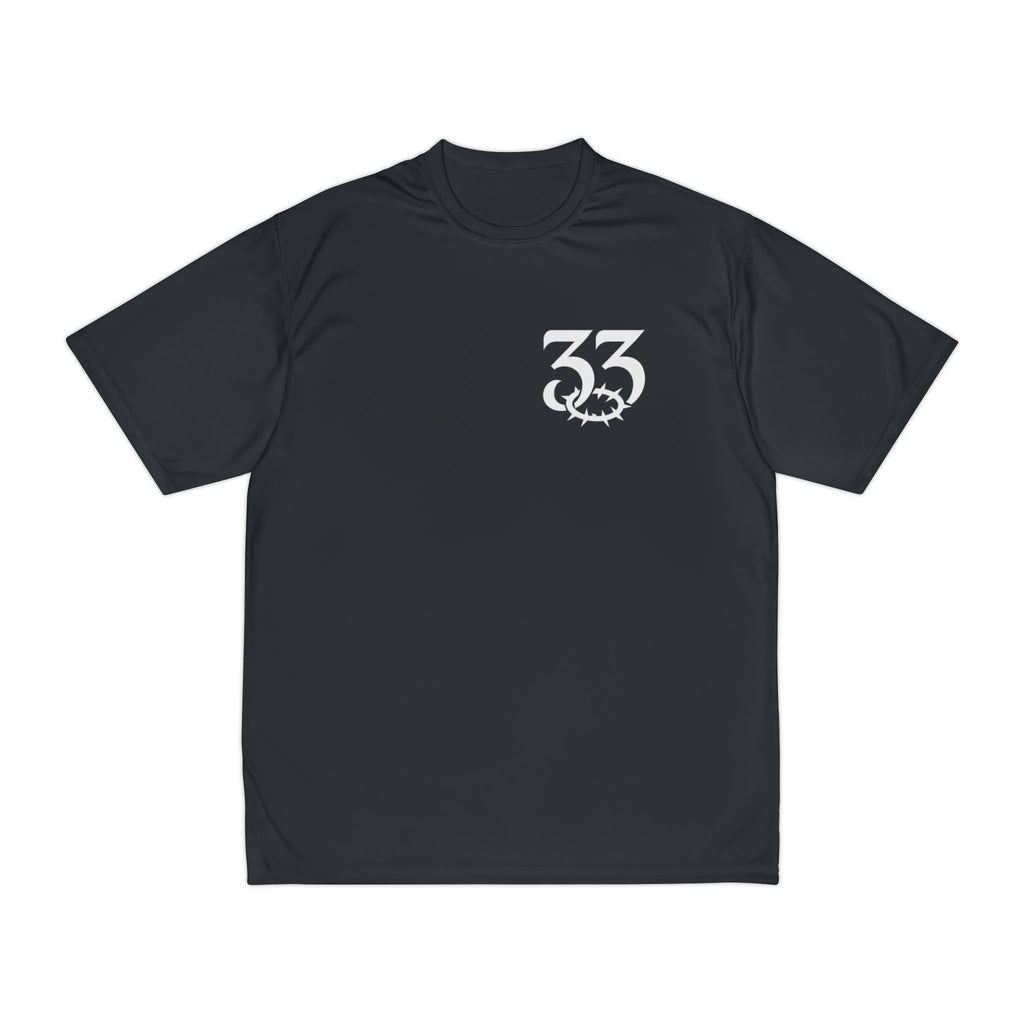 Men's Performance T-Shirt, 33rd Parallel Logo Design