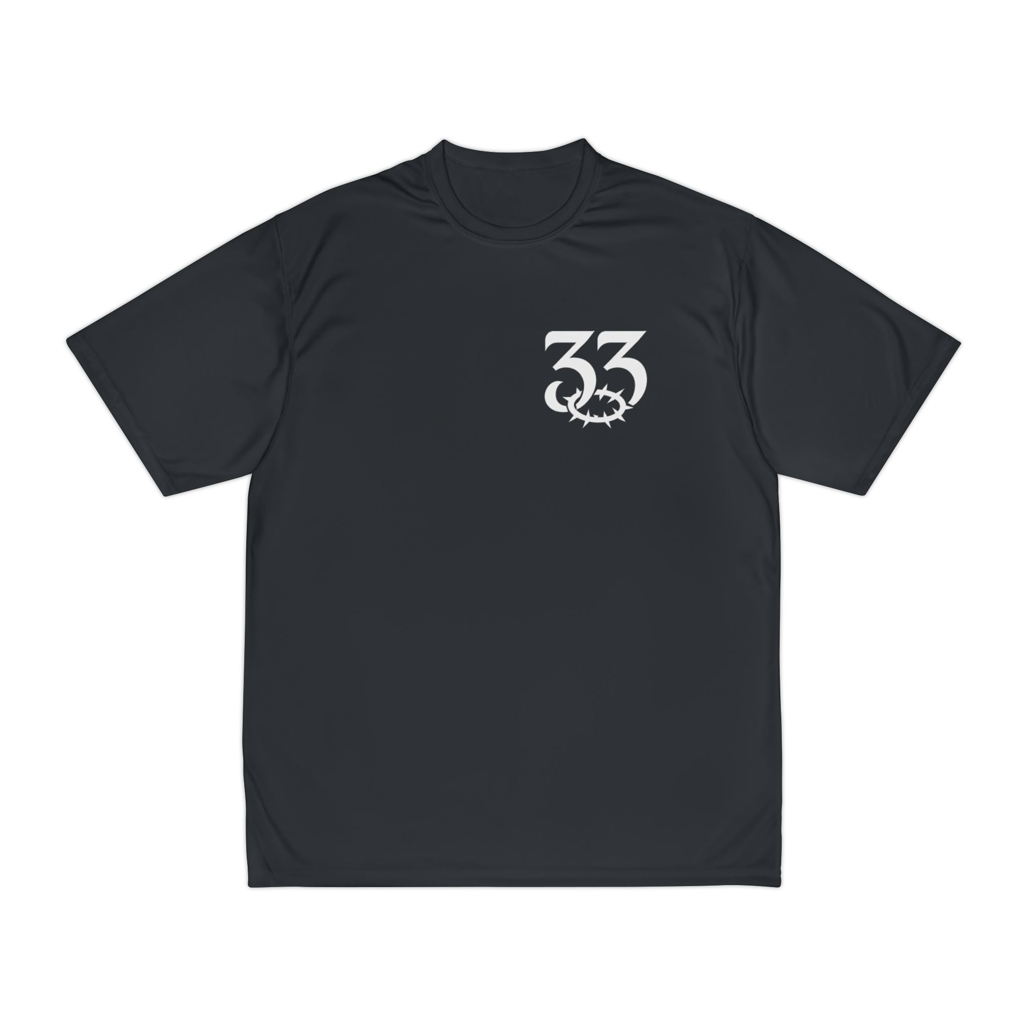 Men's Performance T-Shirt, 33rd Parallel Logo Design