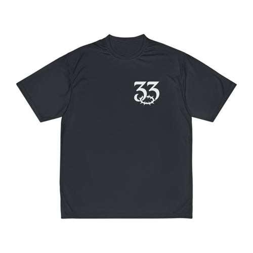 Men's Performance T-Shirt, 33rd Parallel Logo Design