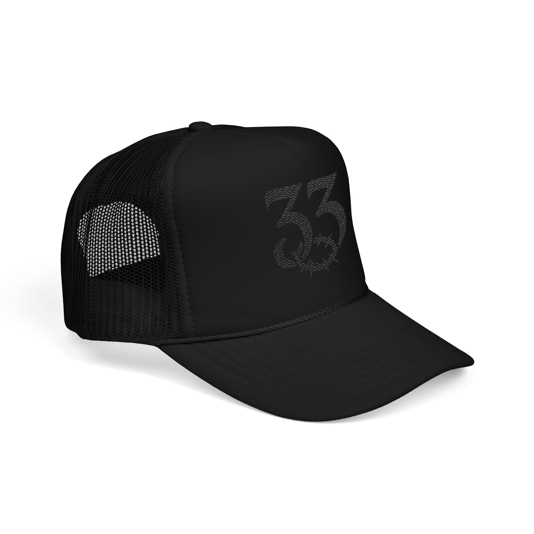 Embroidered Foam Trucker Hat, "33" Logo