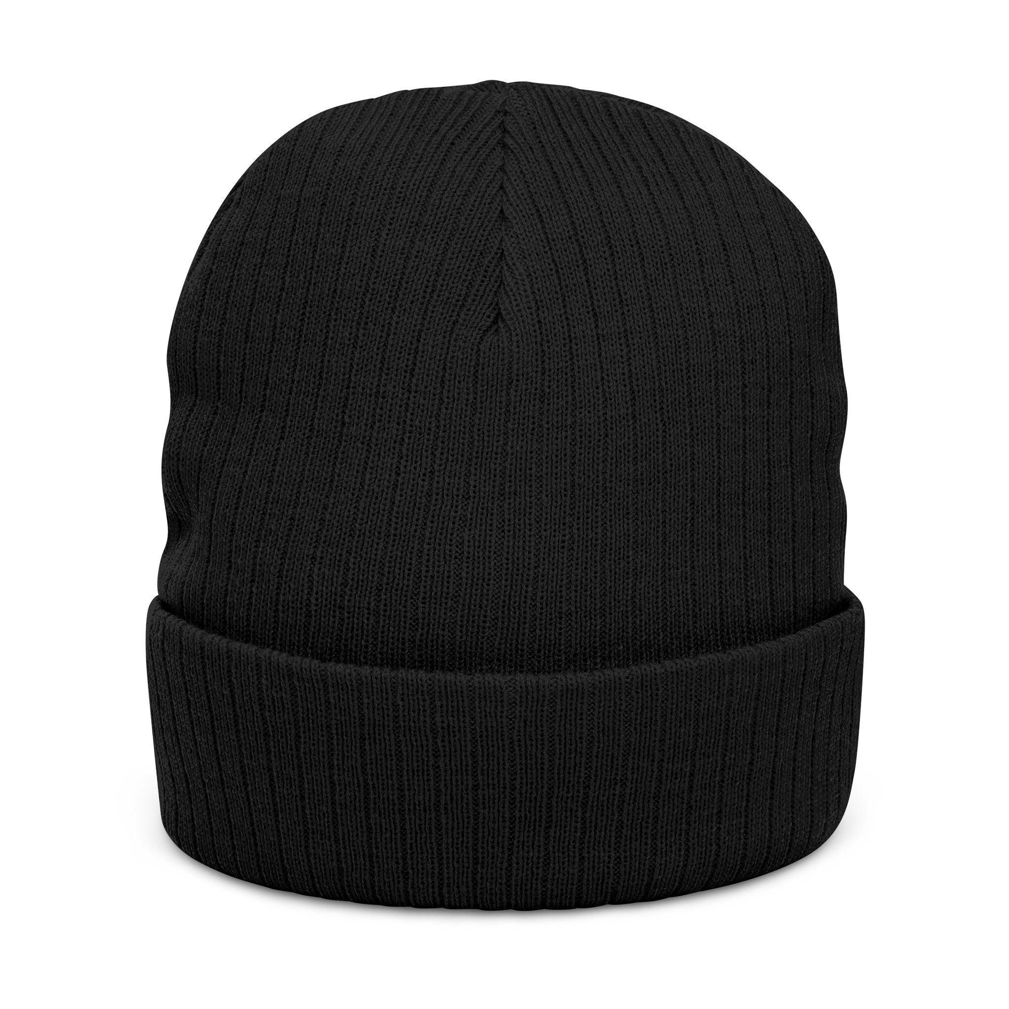 Cozy Ribbed Knit Beanie, "33" Logo