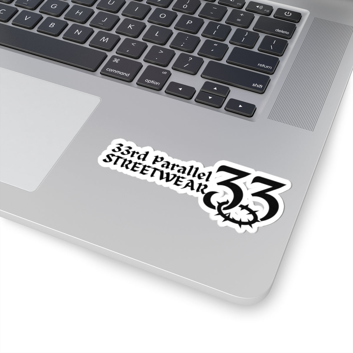 33rd Parallel Banner Stickers, 2", 3", 4"