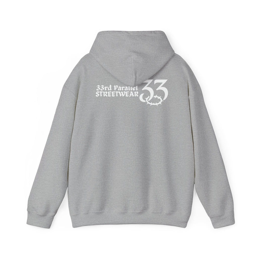 Urban Streetwear Hoodie, 33rd Parallel Logo Design