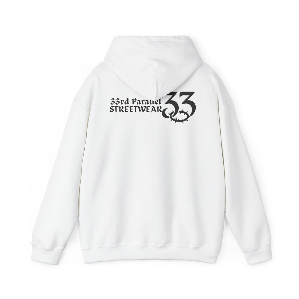 Urban Streetwear Hoodie, 33rd Parallel Logo Design