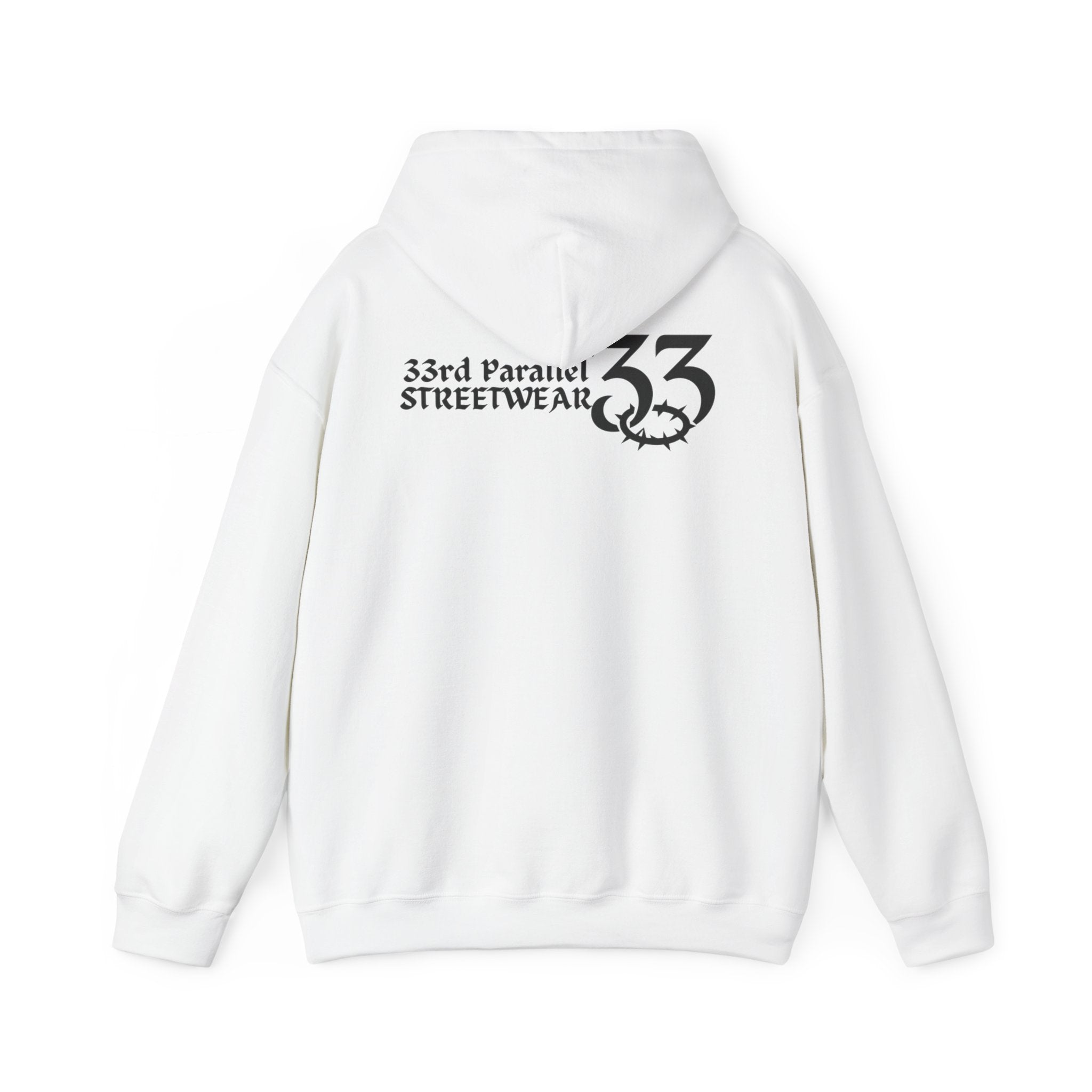 Urban Streetwear Hoodie, 33rd Parallel Logo Design