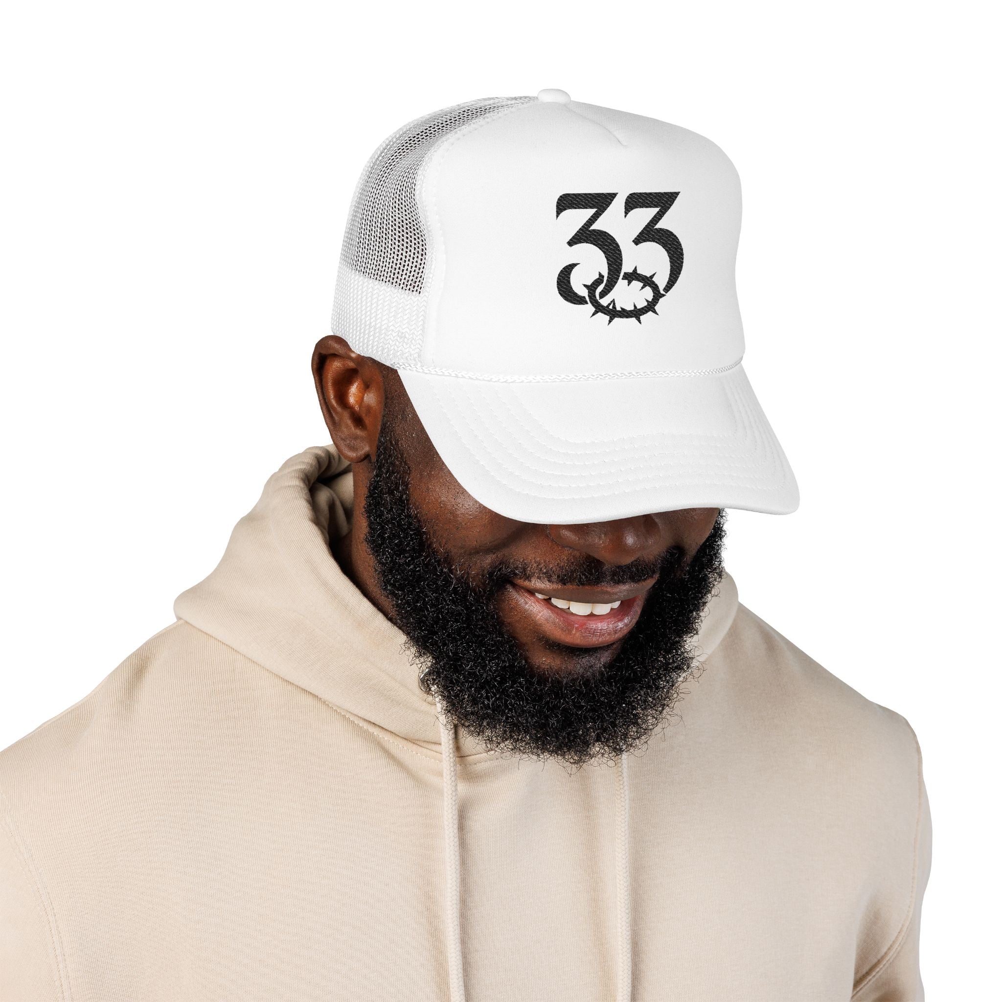 Embroidered Foam Trucker Hat, "33" Logo