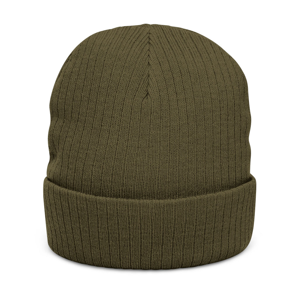 Cozy Ribbed Knit Beanie, "33" Logo