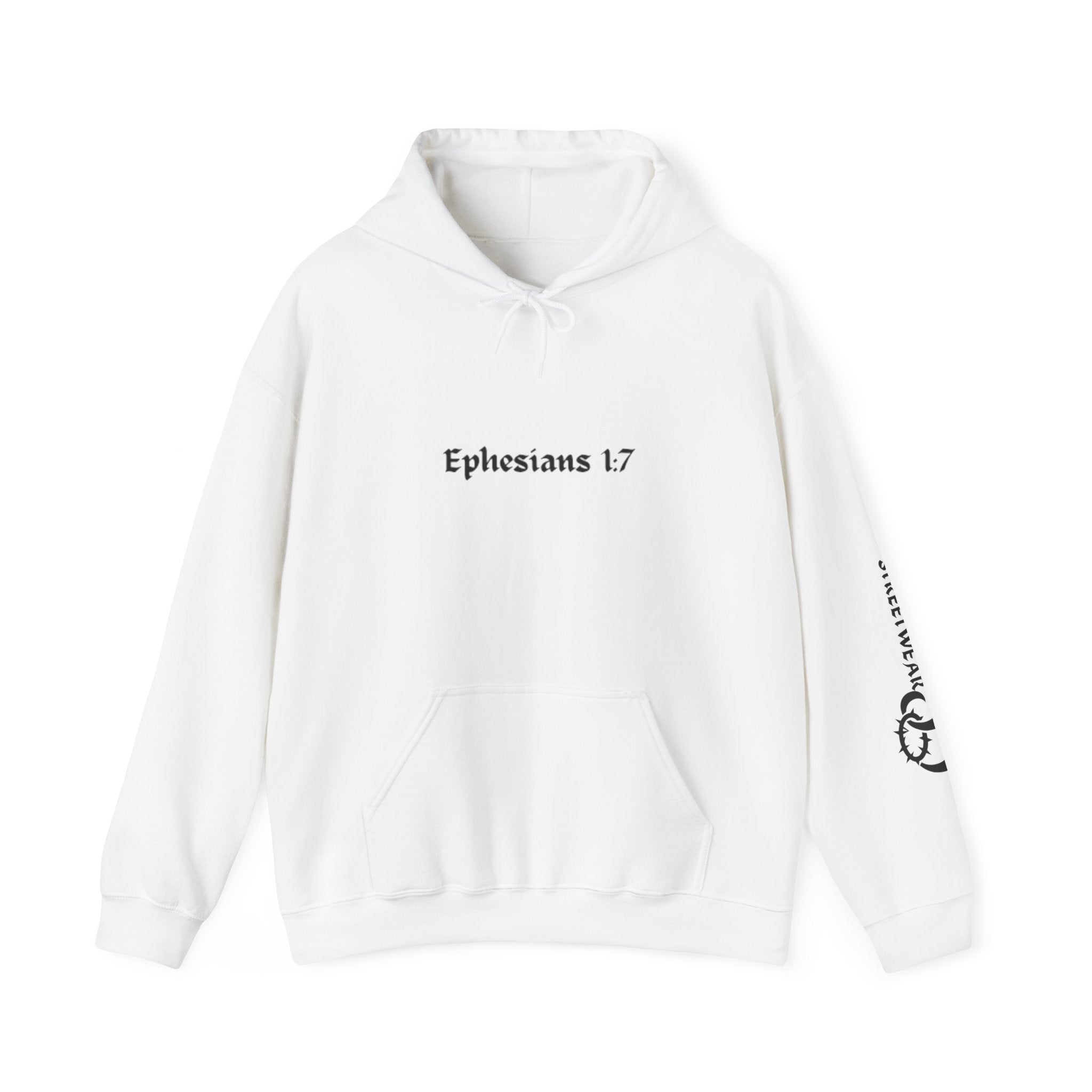 Unisex Hooded Sweatshirt, Ephesians 1:7, Saved By The Blood, 33rd Parallel Banner