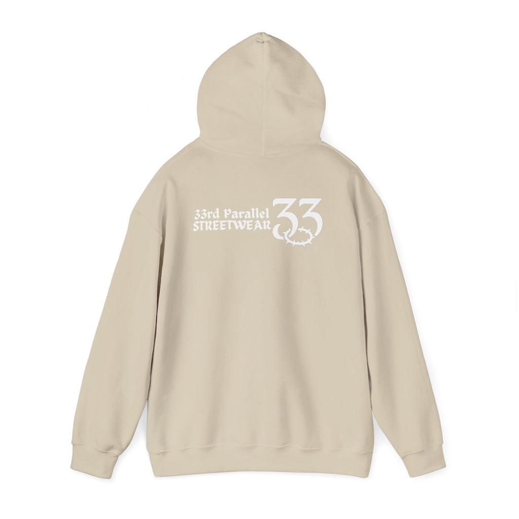 Urban Streetwear Hoodie, 33rd Parallel Logo Design