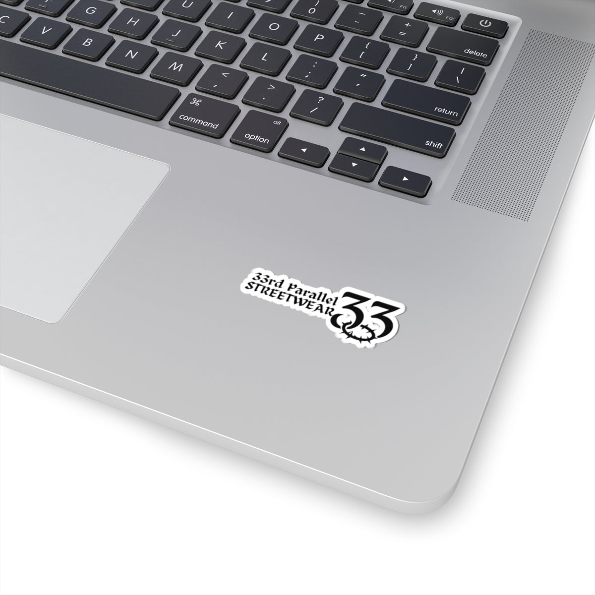 33rd Parallel Banner Stickers, 2", 3", 4"