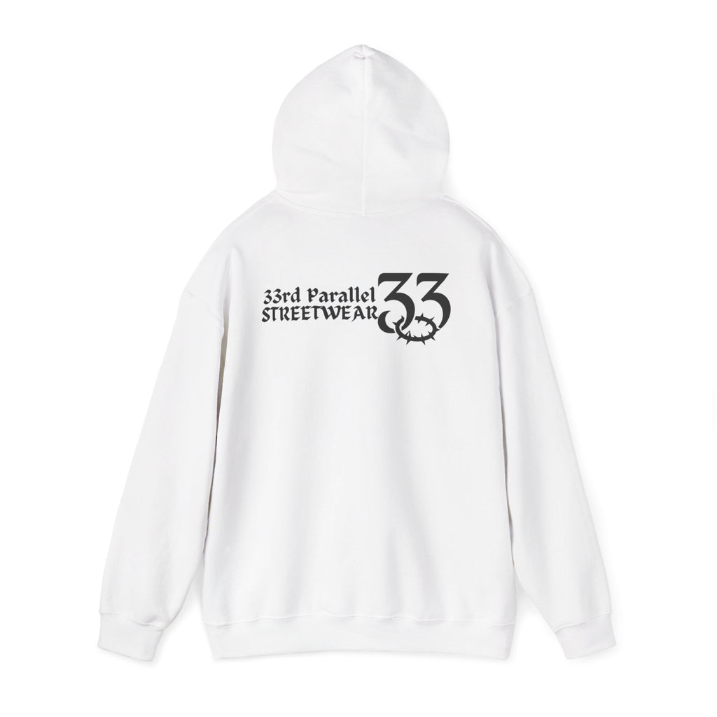 Urban Streetwear Hoodie, 33rd Parallel Logo Design