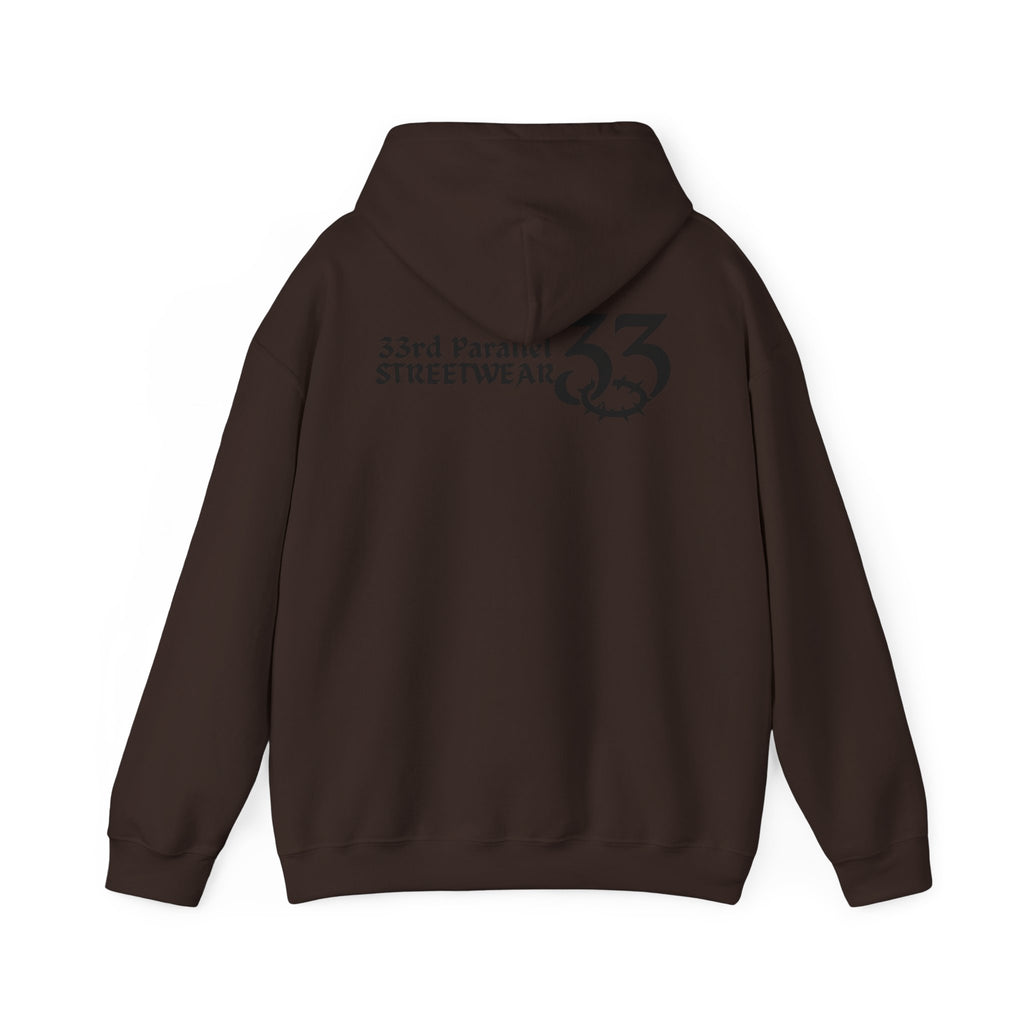 Urban Streetwear Hoodie, 33rd Parallel Logo Design