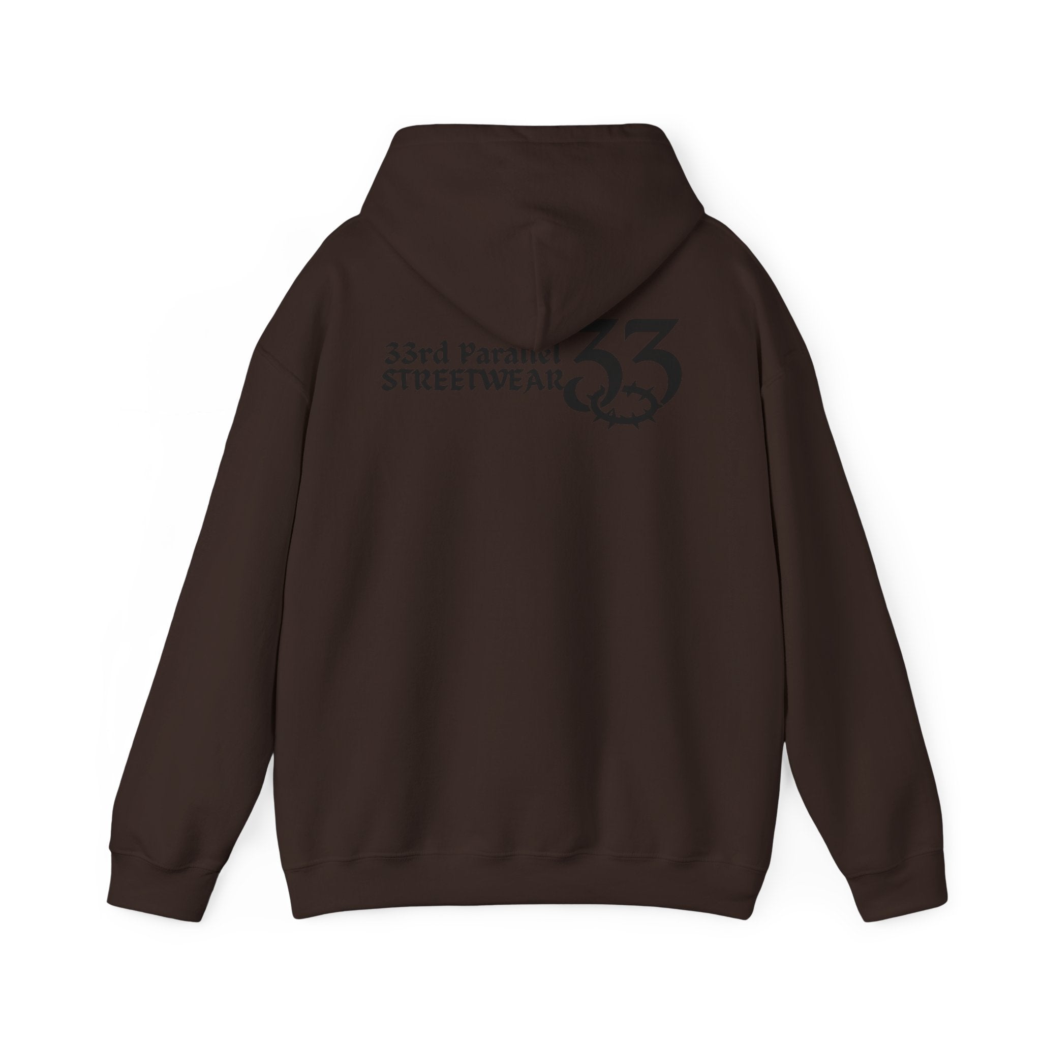 Urban Streetwear Hoodie, 33rd Parallel Logo Design