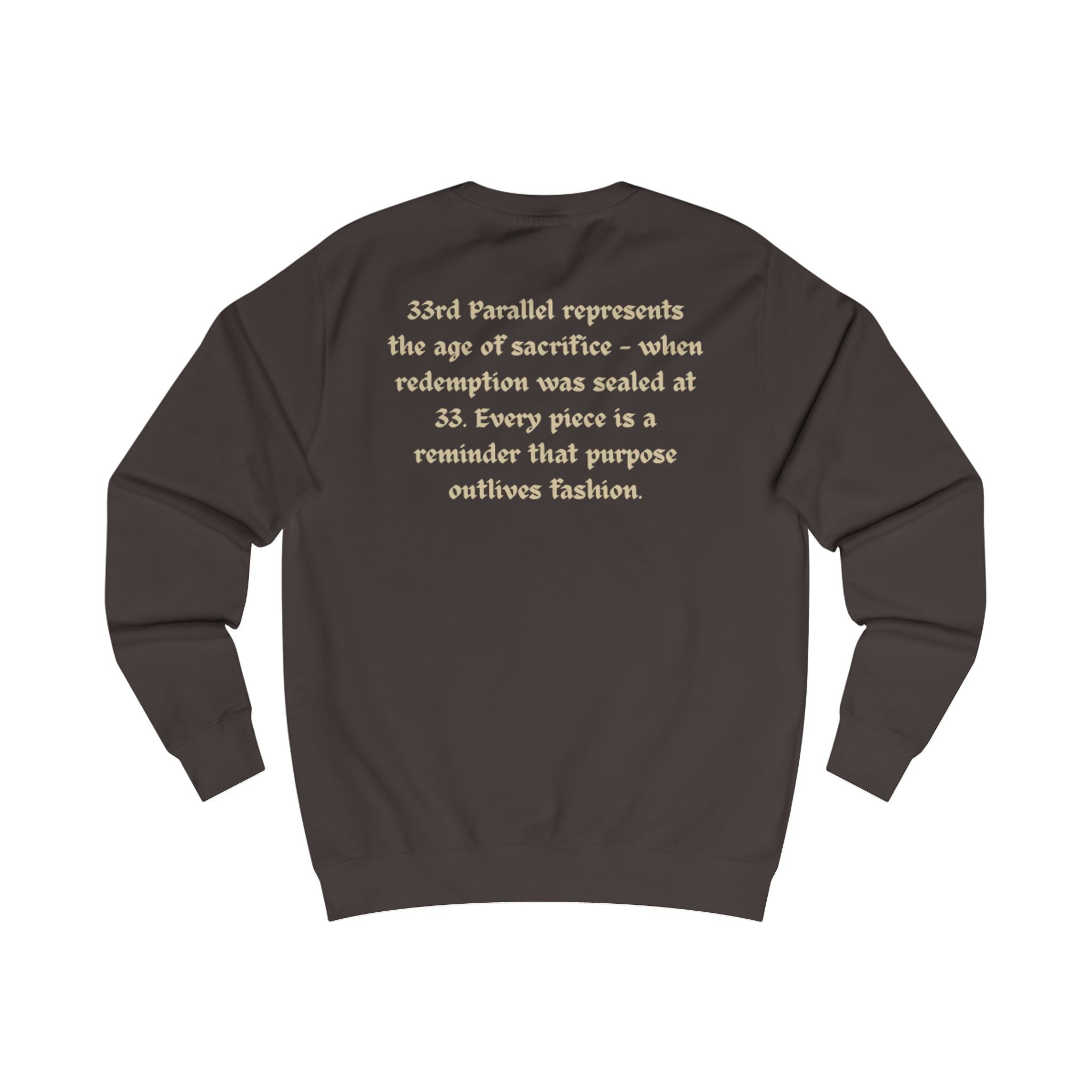 Unisex Sweatshirt, "33" Logo, Brand Quote