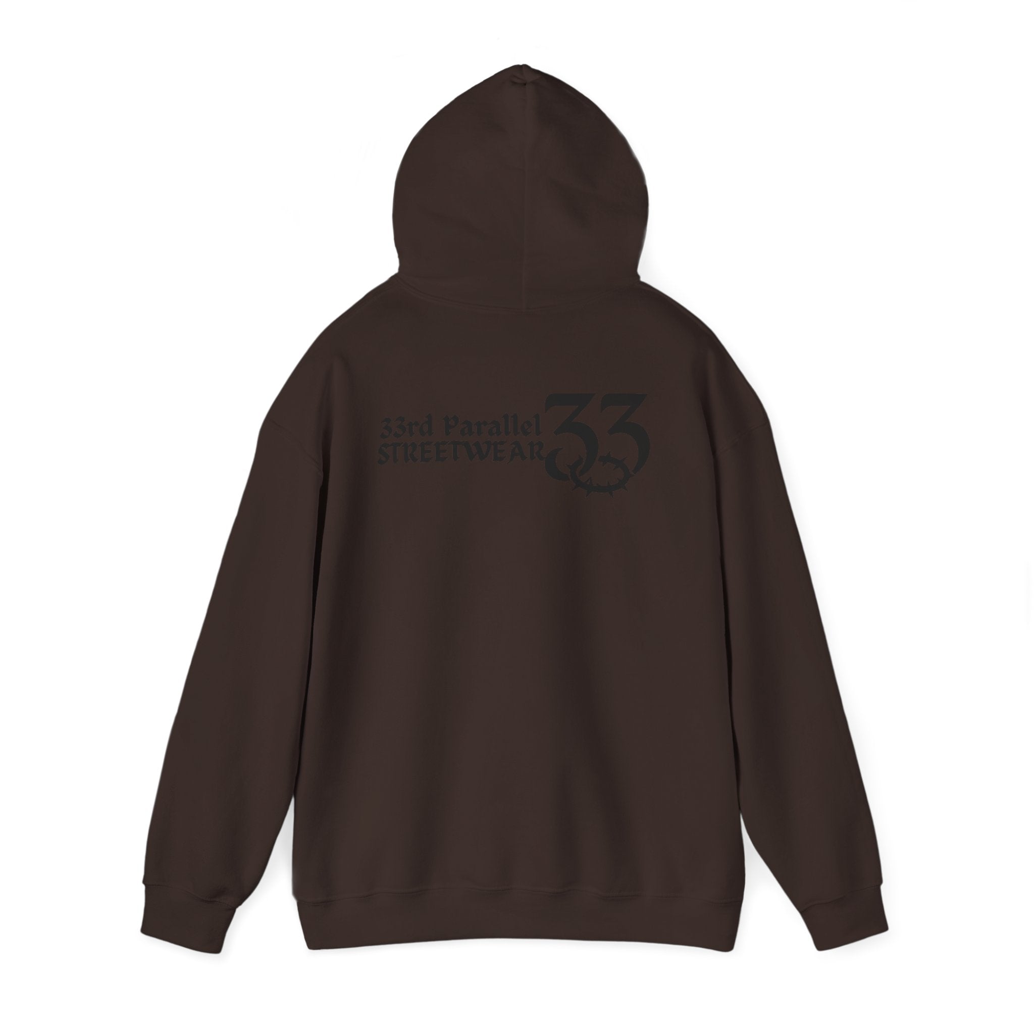 Urban Streetwear Hoodie, 33rd Parallel Logo Design