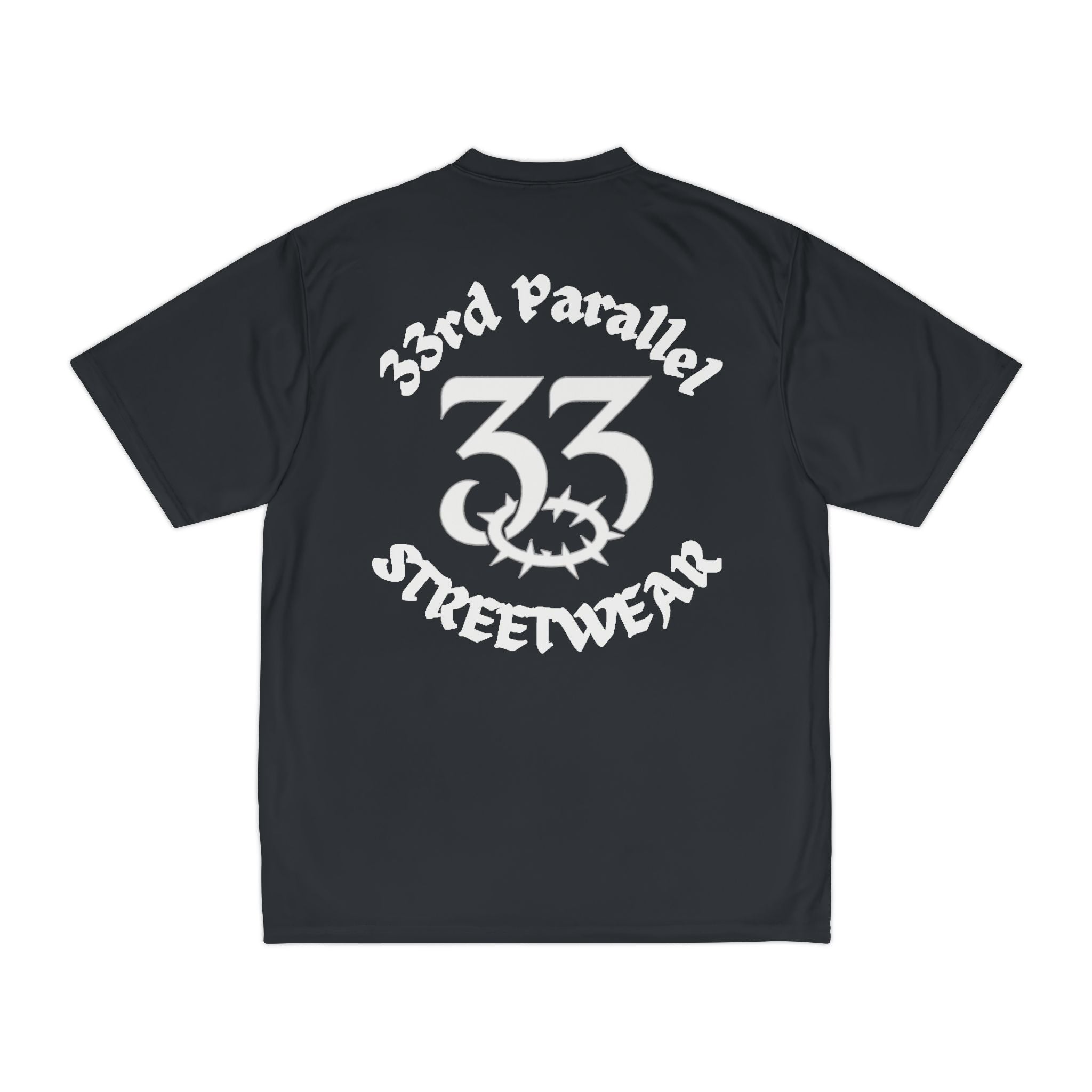 Men's Performance T-Shirt, 33rd Parallel Logo Design