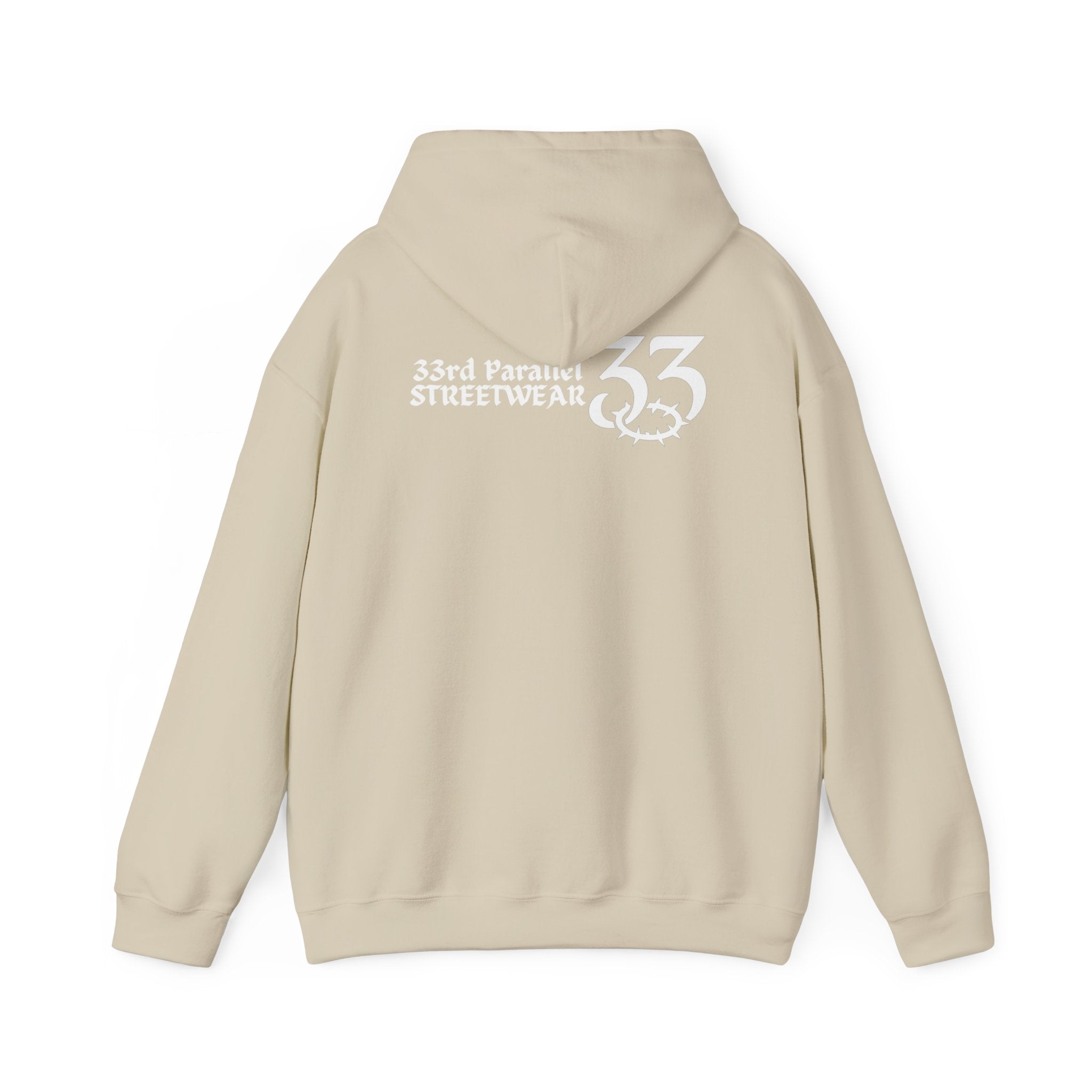 Urban Streetwear Hoodie, 33rd Parallel Logo Design