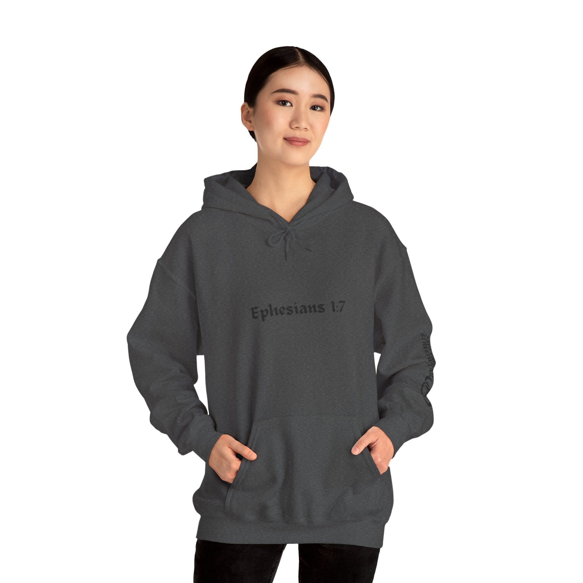 Unisex Hooded Sweatshirt, Ephesians 1:7, Saved By The Blood, 33rd Parallel Banner