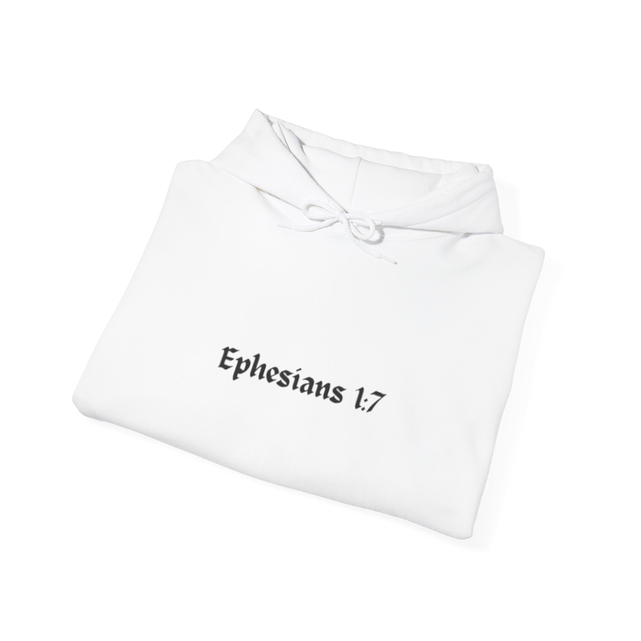 Unisex Hooded Sweatshirt, Ephesians 1:7, Saved By The Blood, 33rd Parallel Banner