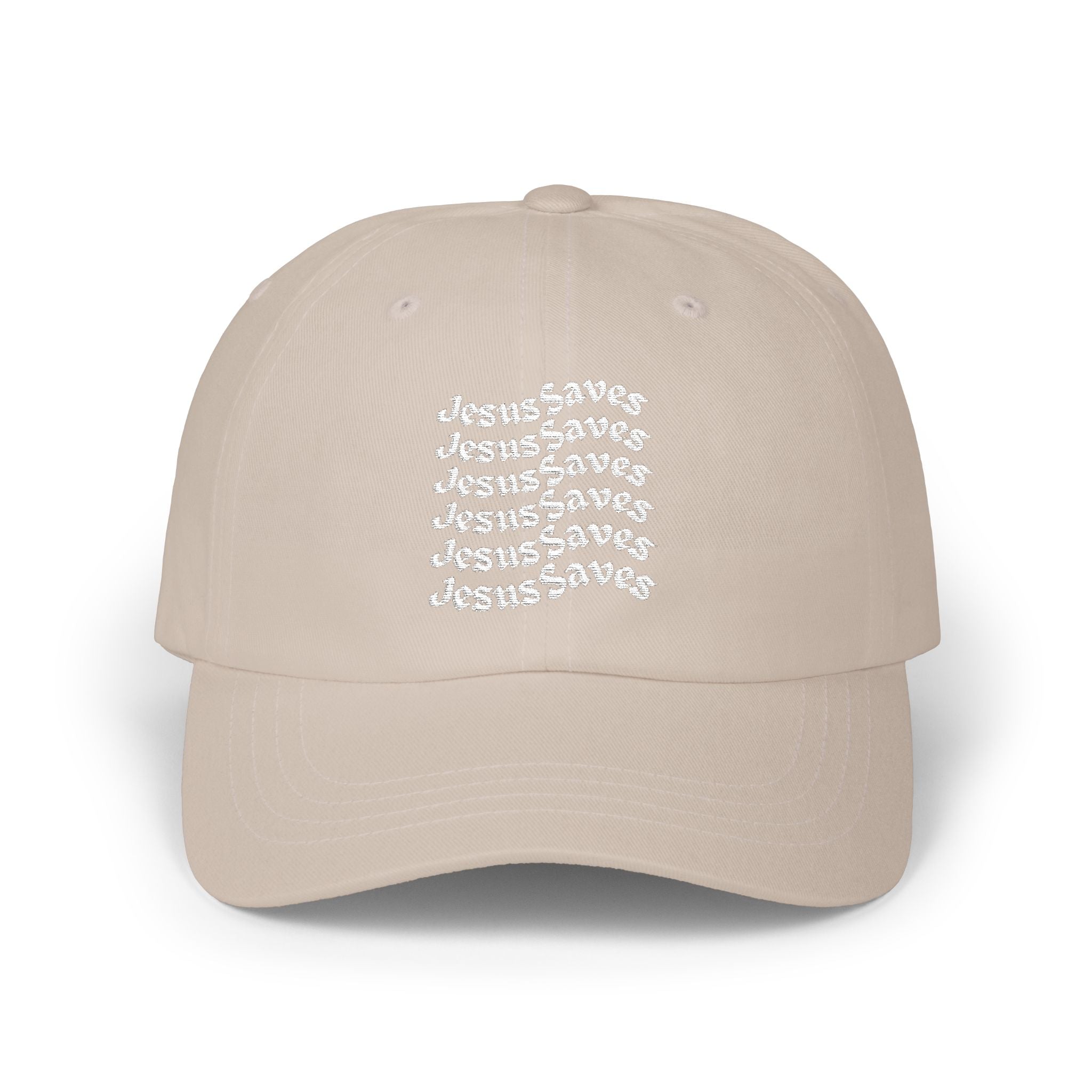 Classic Dad Cap, "Jesus Saves" Embroidery