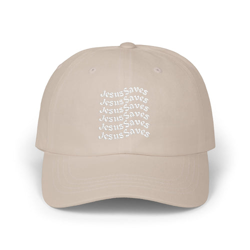 Classic Dad Cap, "Jesus Saves" Embroidery