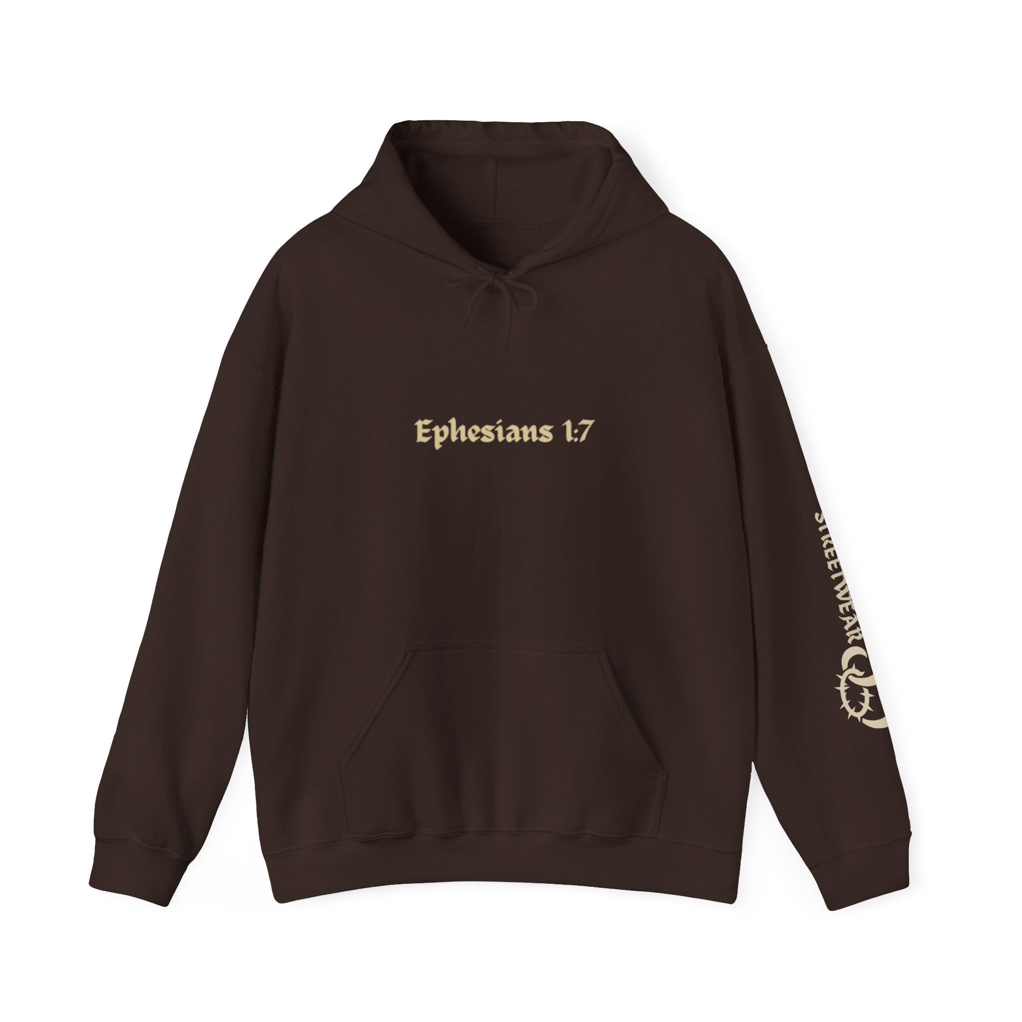 Unisex Hooded Sweatshirt, Ephesians 1:7, Saved By The Blood, 33rd Parallel Banner