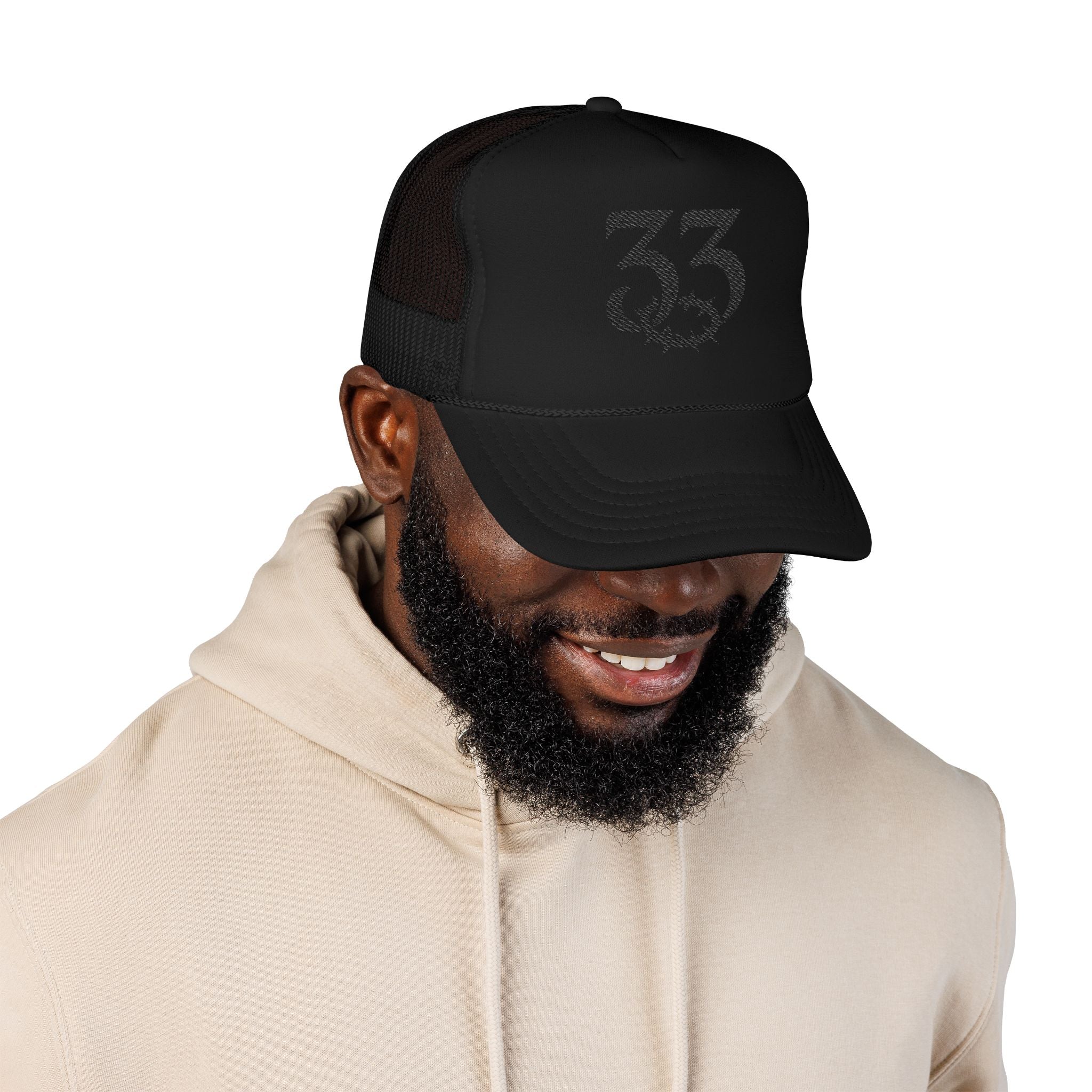 Embroidered Foam Trucker Hat, "33" Logo